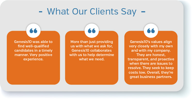 Genesis10 client quotes