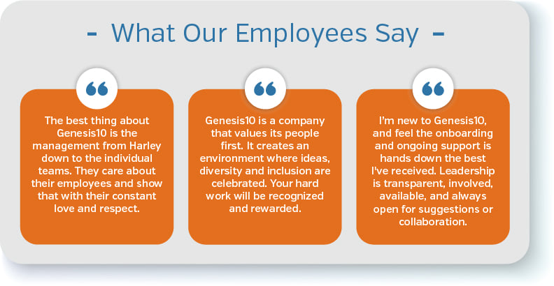 Genesis10 employee quotes
