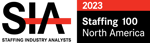 SIA 2023 Staffing 100 North America award logo